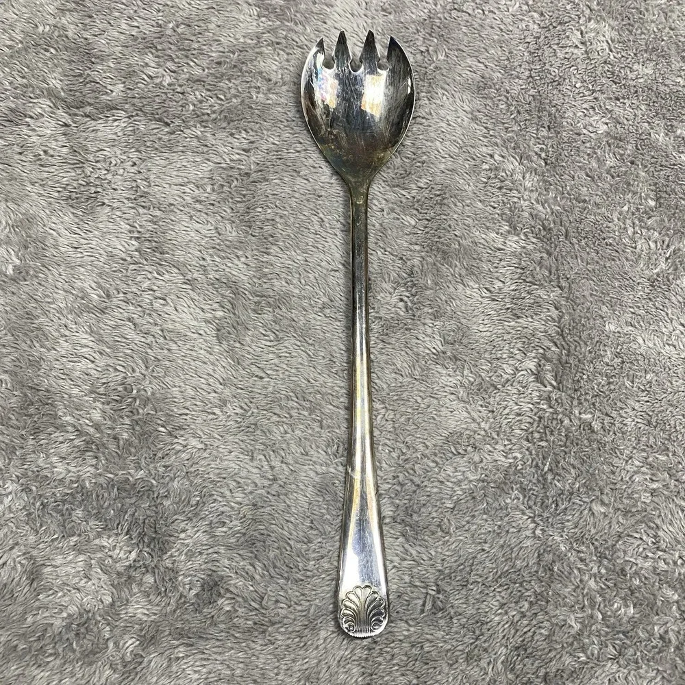 VINTAGE W.A. ITALY SILVERPLATE SALAD Serving Fork Silver Plated